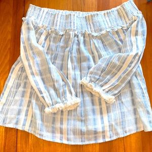 Striped off the shoulder blouse